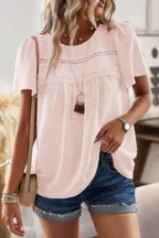Plus Size Temperament Solid Short Sleeves Top | Mixtshop LLC