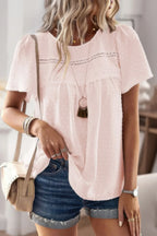 Plus Size Temperament Solid Short Sleeves Top | Mixtshop LLC