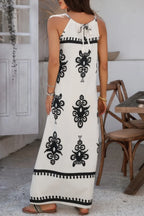 Geo Print Halter Sleeveless Loose Fit Dress | Mixtshop LLC