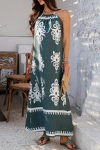 Geo Print Halter Sleeveless Loose Fit Dress | Mixtshop LLC