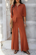 Two Pieces Split Solid Button Down Sets | Mixtshop LLC