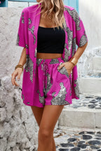 Two Piece Leopard Print Drop Shoulder Pockets Set | Mixtshop LLC