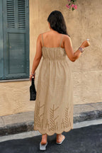 Plus Size Plaid Backless Hollow Out Strap Dress | Mixtshop LLC