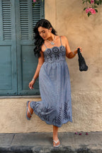 Plus Size Plaid Backless Hollow Out Strap Dress | Mixtshop LLC