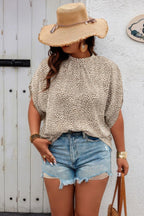 Plus Size Random Printed Short Sleeve Loose Shirt | Mixtshop LLC
