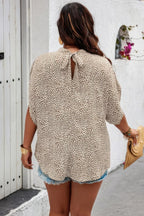Plus Size Random Printed Short Sleeve Loose Shirt | Mixtshop LLC
