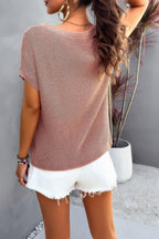 Pocket Knit Round Neck Loose Pullover Sweater | Mixtshop LLC