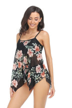 Sleeveless Strappy Floral Print Split Swimsuit Set | Mixtshop LLC
