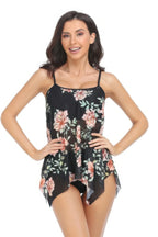 Sleeveless Strappy Floral Print Split Swimsuit Set | Mixtshop LLC