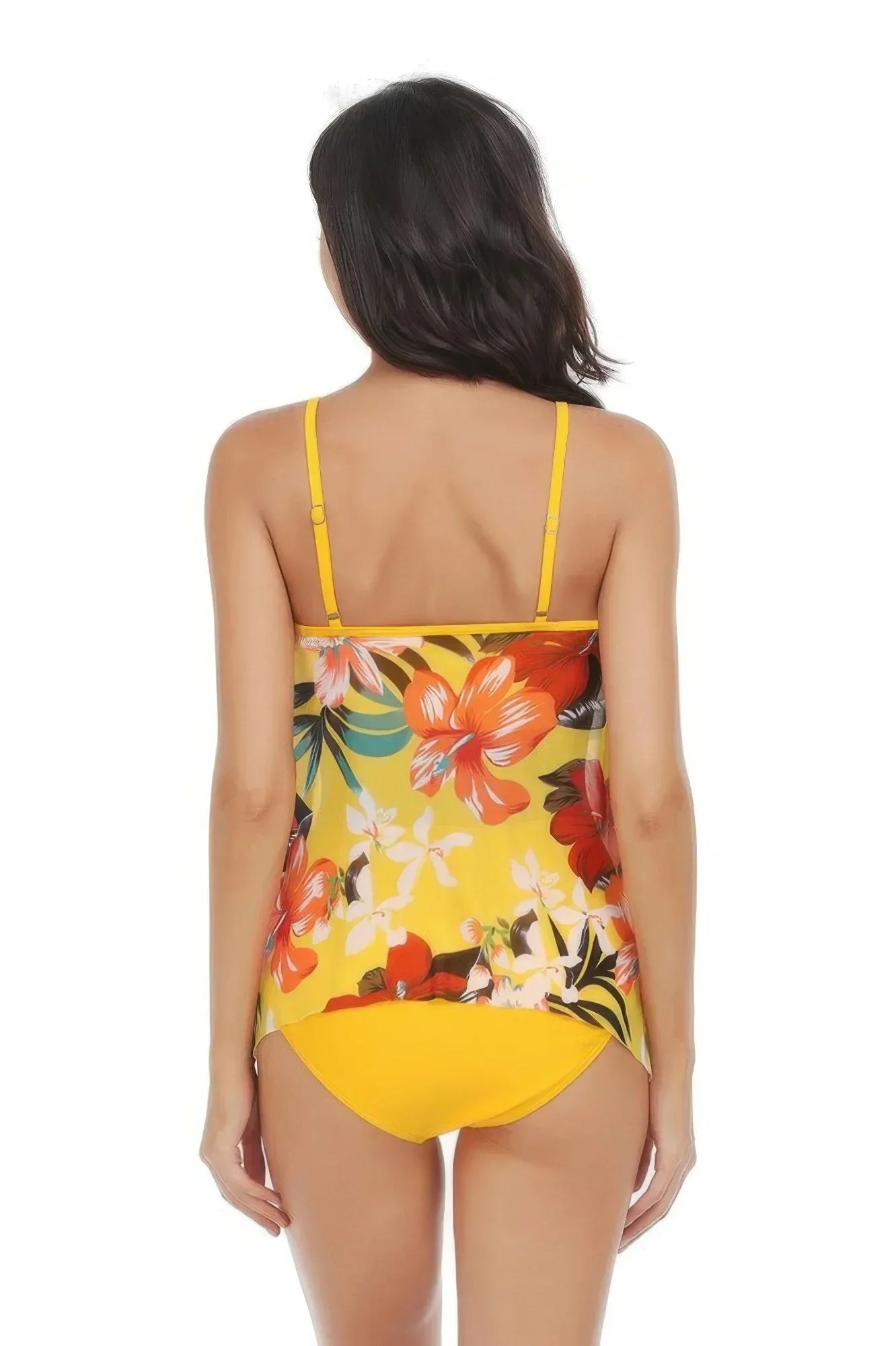 Sleeveless Strappy Floral Print Split Swimsuit Set | Mixtshop LLC