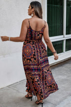 Plus Size Floral Belted Cami Boho Long Dress | Mixtshop LLC