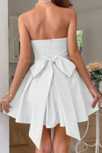Solid Off Shoulder Tube Elastic Waist Dress | Mixtshop LLC