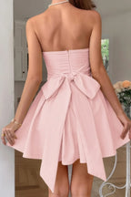 Solid Off Shoulder Tube Elastic Waist Dress | Mixtshop LLC