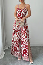 Floral Print High Waist Split Wide Leg Fit Jumpsuit | Mixtshop LLC