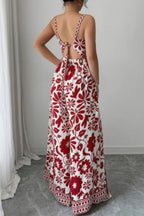 Floral Print High Waist Split Wide Leg Fit Jumpsuit | Mixtshop LLC