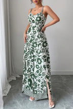 Floral Print High Waist Split Wide Leg Fit Jumpsuit | Mixtshop LLC