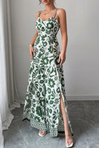 Floral Print High Waist Split Wide Leg Fit Jumpsuit | Mixtshop LLC