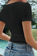 Elastic Leopard Star Short Sleeve Fit T Shirt | Mixtshop LLC
