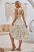 Square Neck Leopard Cut Out Elastic Waist Dress | Mixtshop LLC
