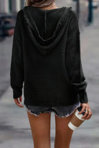Block Botton Up Fluffy Outerwear | Mixtshop LLC