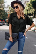 Button Up Open Front Solid Shirt | Mixtshop LLC