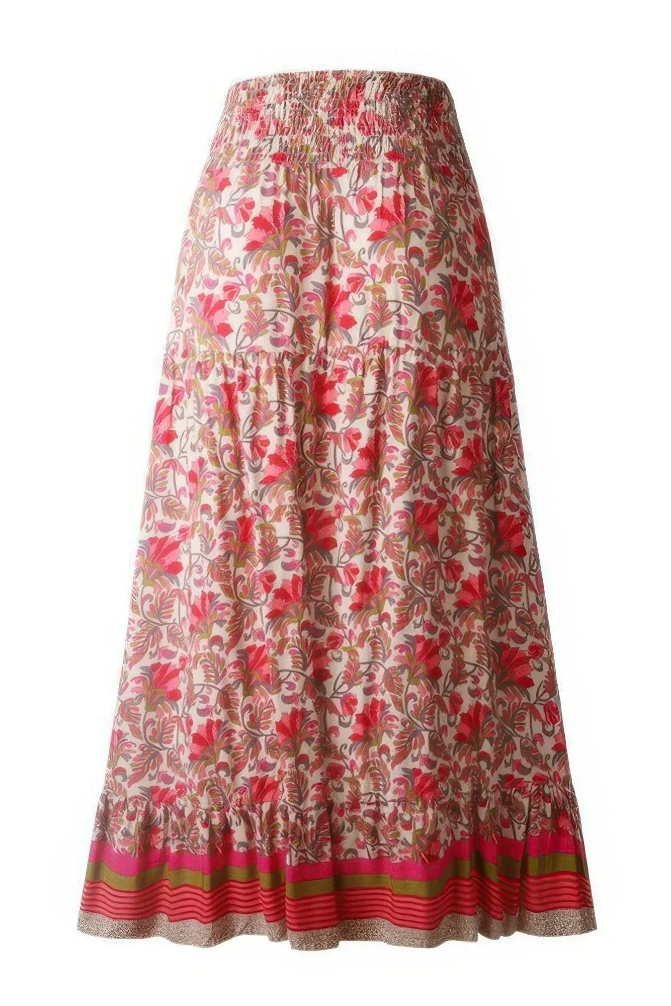 Floral Print Irregular Line A Line Fit Skirt | Mixtshop LLC