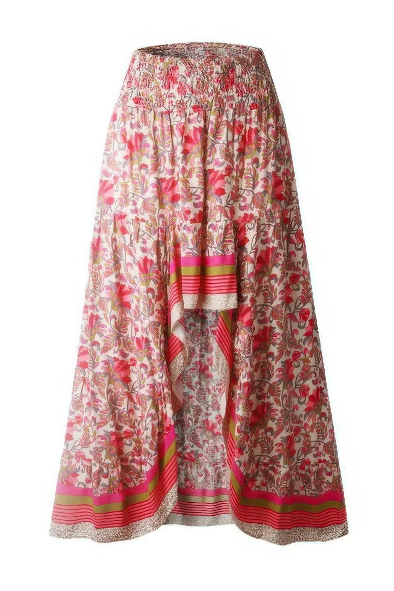 Floral Print Irregular Line A Line Fit Skirt | Mixtshop LLC