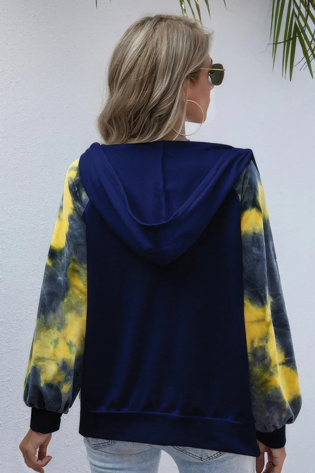 Tie Dye Full Zip Front Open Loose Hoodie | Mixtshop LLC