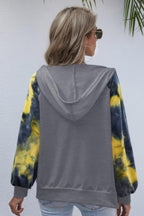Tie Dye Full Zip Front Open Loose Hoodie | Mixtshop LLC