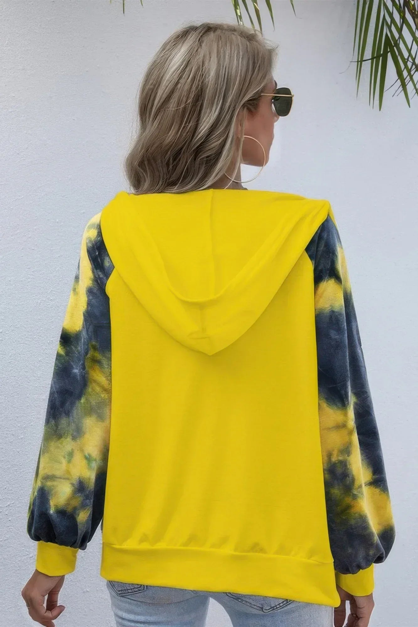 Tie Dye Full Zip Front Open Loose Hoodie | Mixtshop LLC