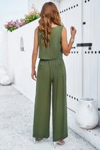 Two Pieces Square Neck Sleeveless Solid Sets | Mixtshop LLC