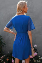 V Neck Short Sleeve Short Dress | Mixtshop LLC