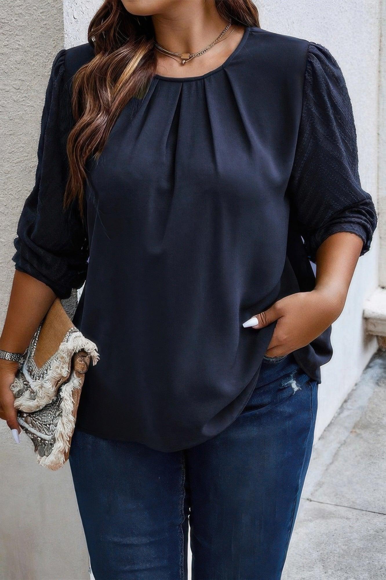 Floral Deep V Neck Batwing Sleeve Fit Dress | Mixtshop LLC