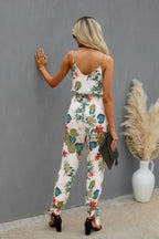 V Neck Spaghetti Straps Jumpsuit | Mixtshop LLC