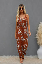 V Neck Spaghetti Straps Jumpsuit | Mixtshop LLC