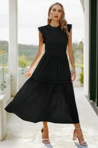 Ruffle Solid Willow Smocked Maxi Dress | Mixtshop LLC