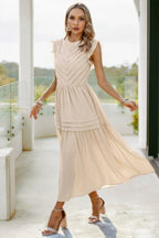 Ruffle Solid Willow Smocked Maxi Dress | Mixtshop LLC