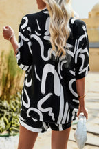 Allover Print Loose Fit Shirt Short Sets | Mixtshop LLC