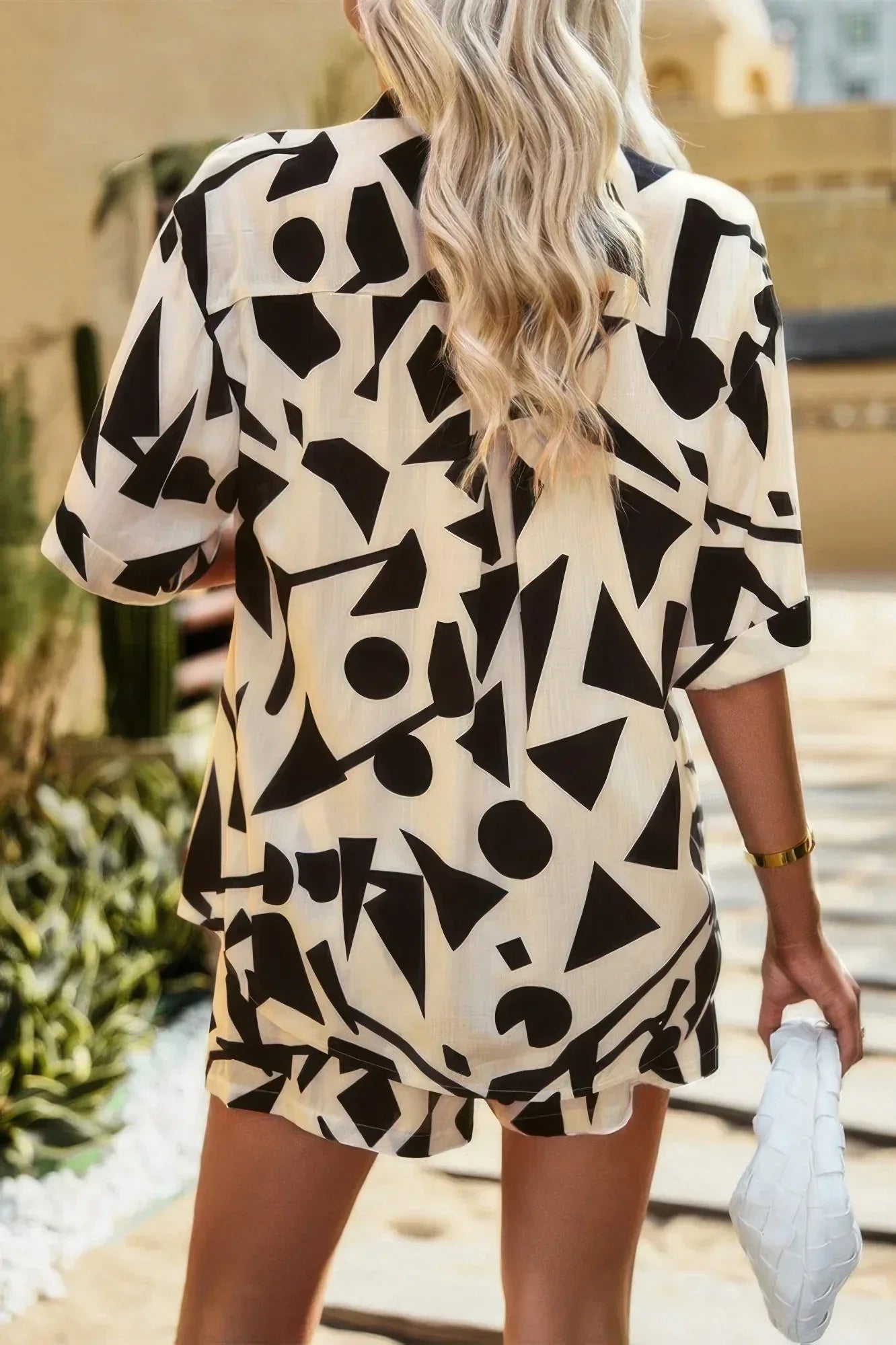 Allover Print Loose Fit Shirt Short Sets | Mixtshop LLC