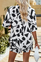 Allover Print Loose Fit Shirt Short Sets | Mixtshop LLC