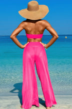 Solid Color Metal Decor Beach Bikini Pants Set | Mixtshop LLC