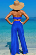 Solid Color Metal Decor Beach Bikini Pants Set | Mixtshop LLC
