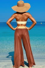 Solid Color Metal Decor Beach Bikini Pants Set | Mixtshop LLC
