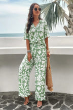 Print Front Button Two Pieces Blouse Sets | Mixtshop LLC