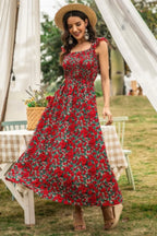 Sleeveless Floral Low Neck Max Dress | Mixtshop LLC