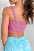 Solid V Neck Elastic Sleeveless High Waist Top | Mixtshop LLC