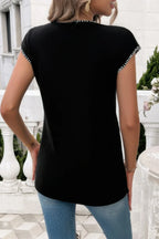 Color Block Knit Round Neck Fit Top | Mixtshop LLC