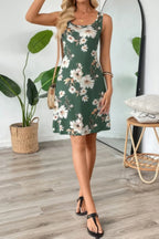 Floral Print Sleeveless Cami Bodycon Midi Dress | Mixtshop LLC
