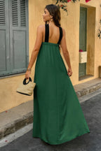 Solid Stitching Off Shoulder Long A Line Dress | Mixtshop LLC