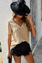 Knit Loose Fit V Neck Solid Drop Shoulder Top | Mixtshop LLC